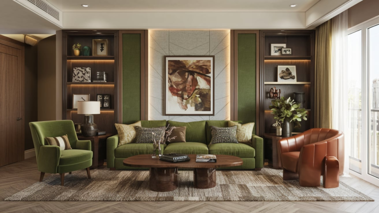 21 Brown and Green Living Room Ideas